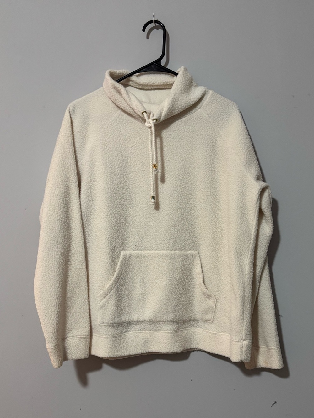 Michael Kors Cream Sherpa Cowl Pullover